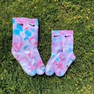 Hand dyed Nike socks